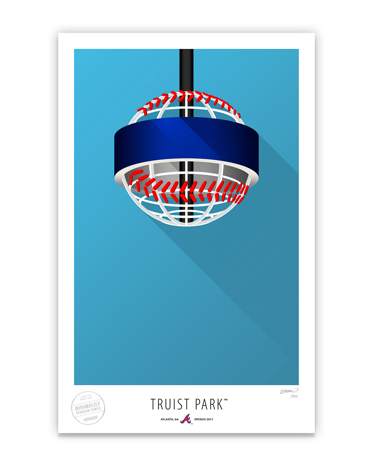 Minimalist Truist Park Atlanta Braves - S. Preston – S. Preston Art +  Designs