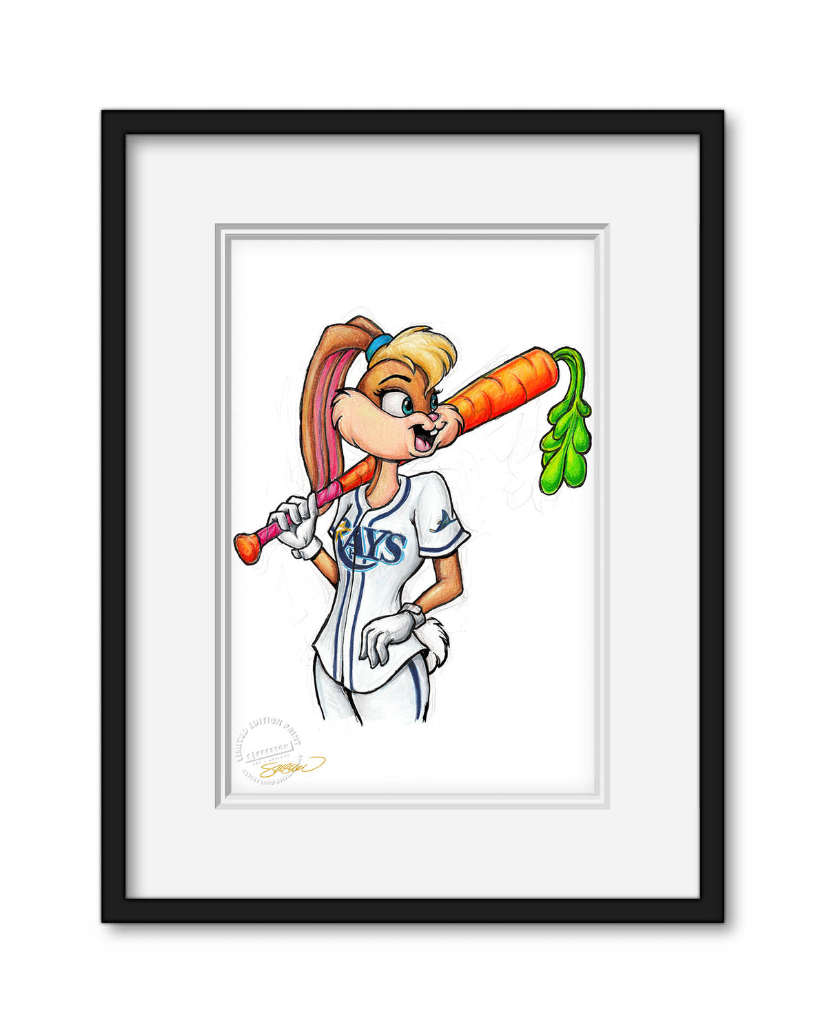 Lola Bunny x MLB Rays Limited Edition Fine Art Print