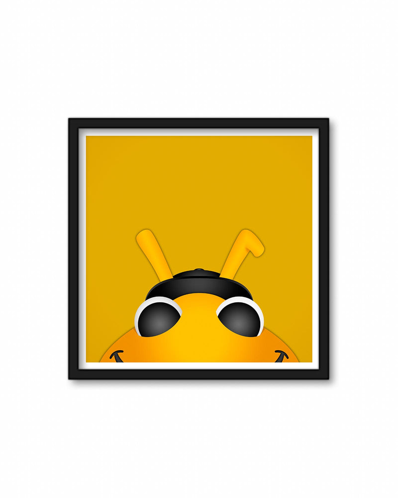 Minimalist Bumble Square Poster Print Salt Lake Bees Mascot S. Preston – S.  Preston Art + Designs