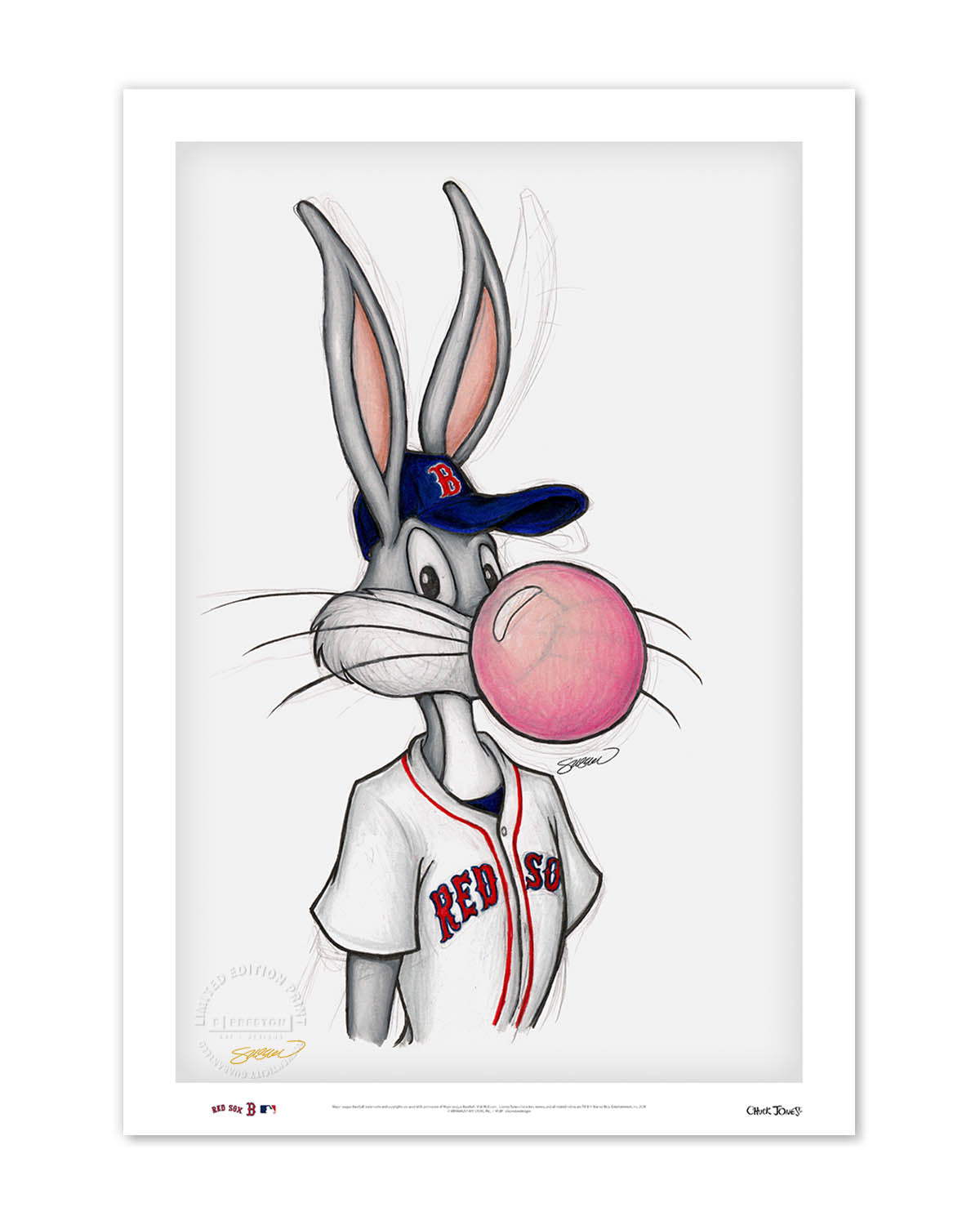 Bubblegum Bugs x MLB Red Sox Limited Edition Fine Art Print