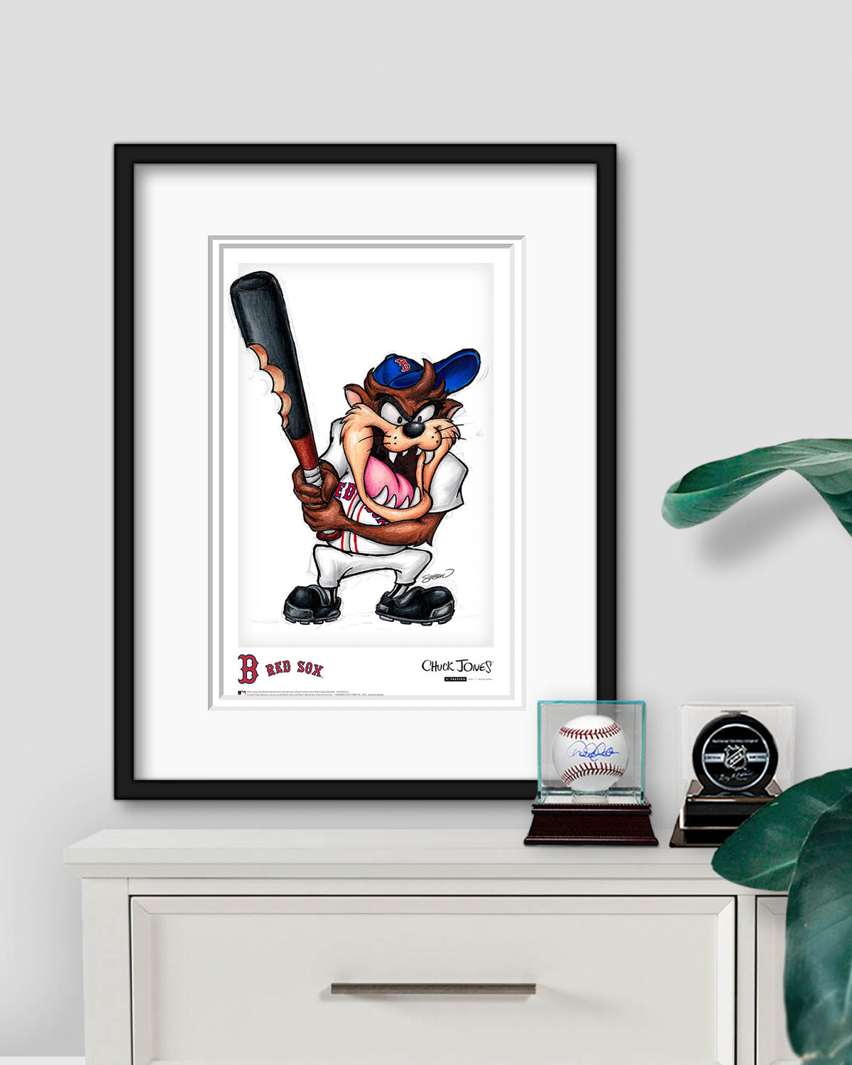 Taz on Deck x MLB Red Sox Poster Print