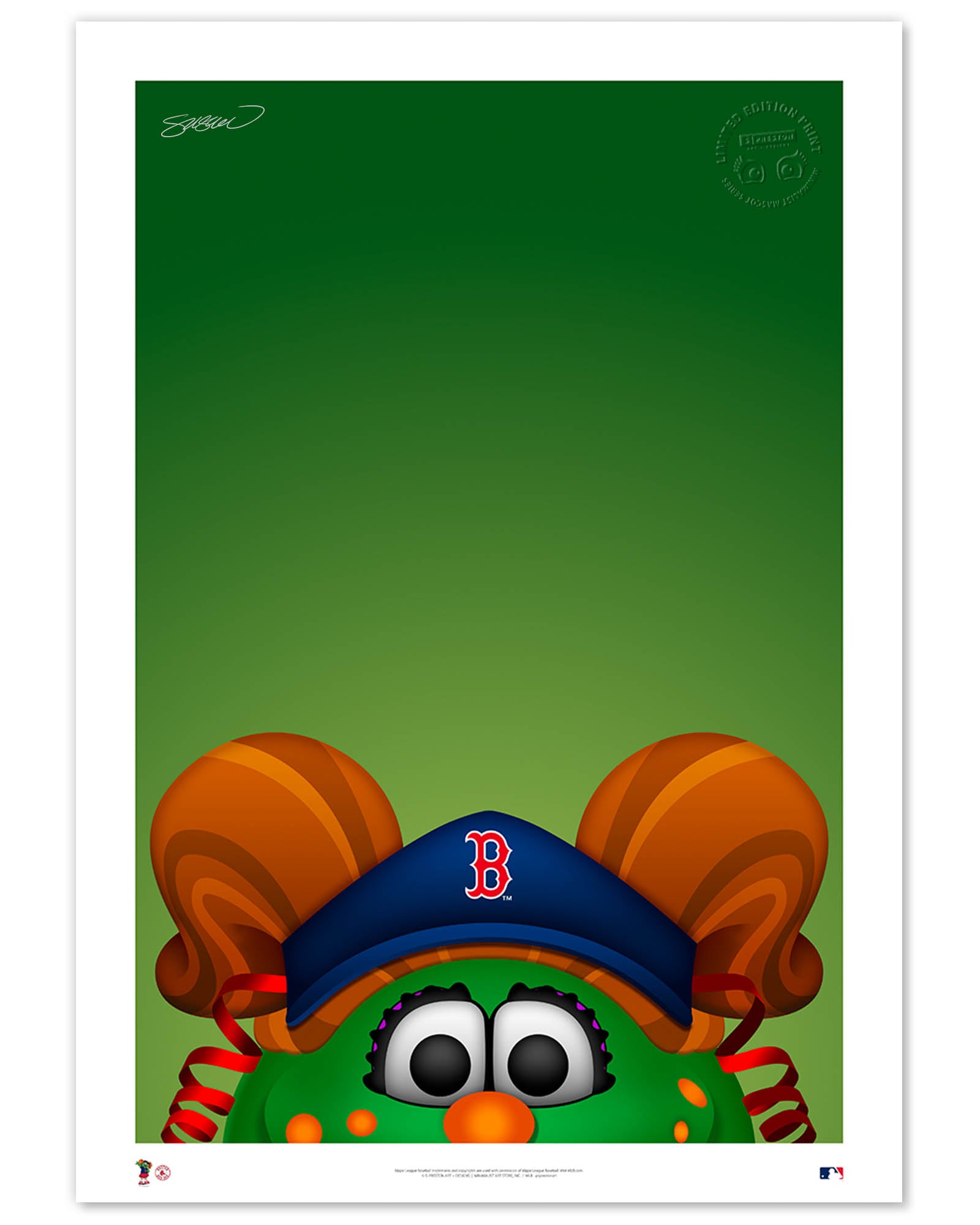 Minimalist Tessie the Green Monster Boston Red Sox - S. Preston – S.  Preston Art + Designs
