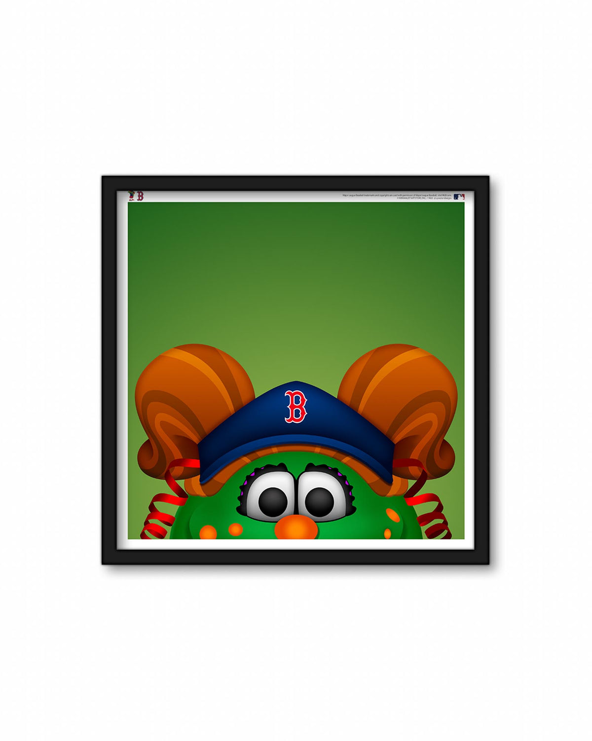 Minimalist Tessie The Green Monster Square Poster Print