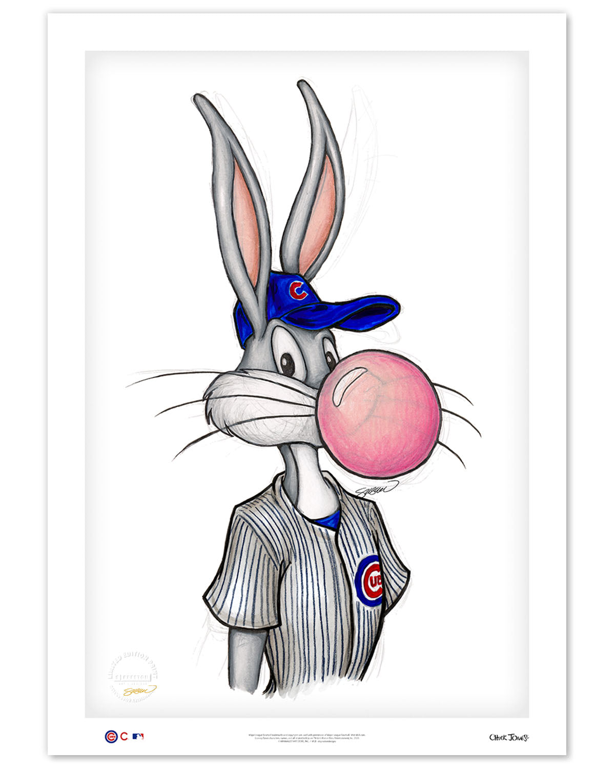 Bubblegum Bugs Bunny x MLB - Cubs by S. Preston – S. Preston Art +