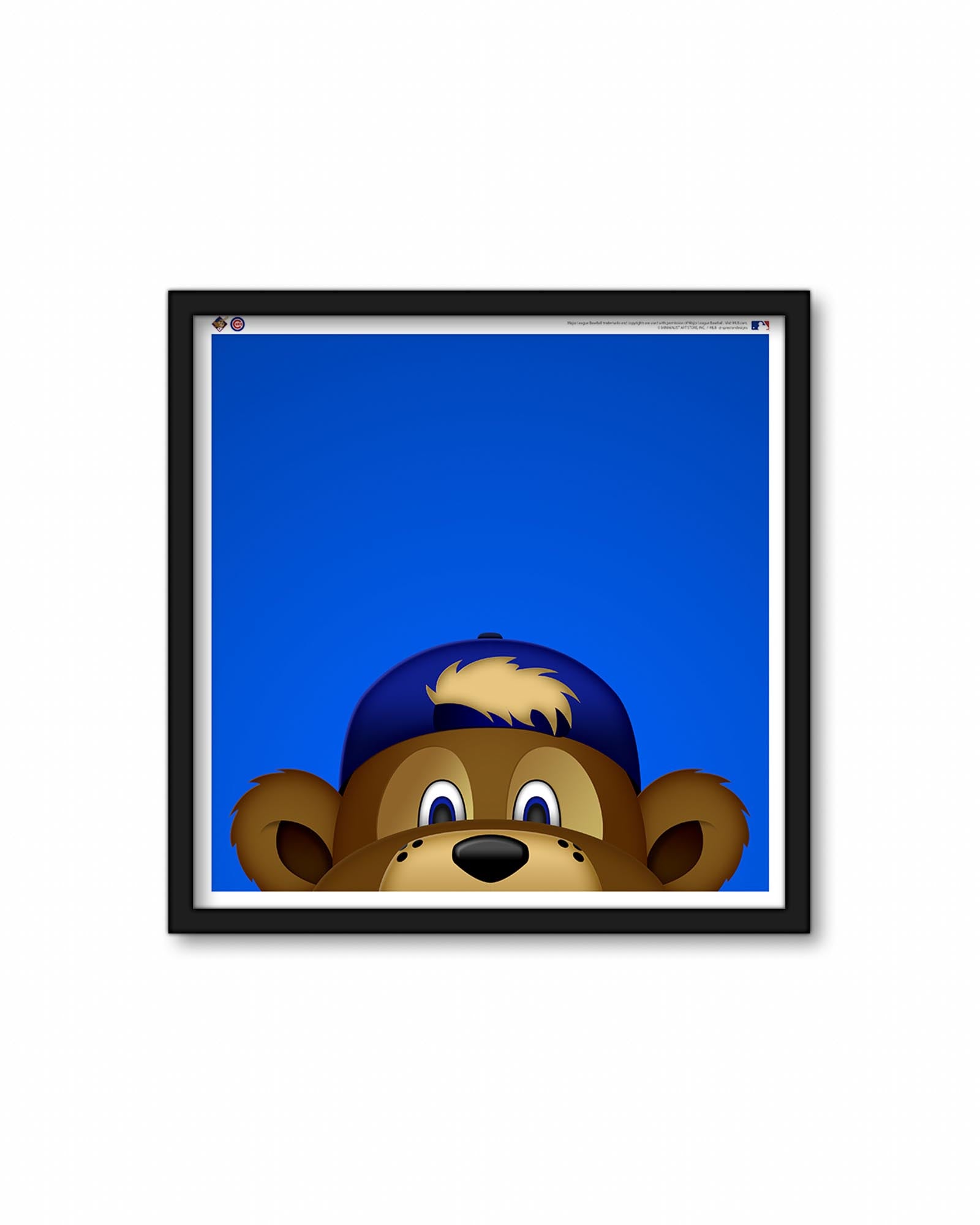 Detroit Tigers Paws Minimalist MLB Mascots Collection 12 x 12 Fine
