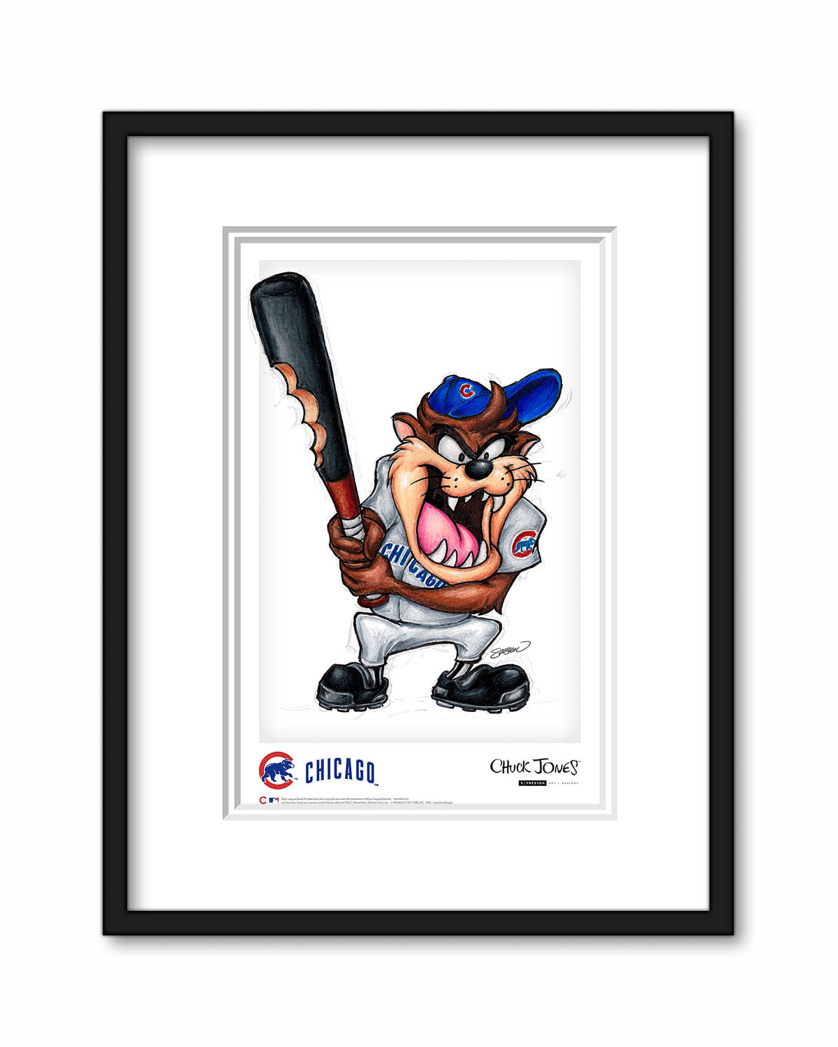 Taz On Deck x MLB Cubs Poster Print