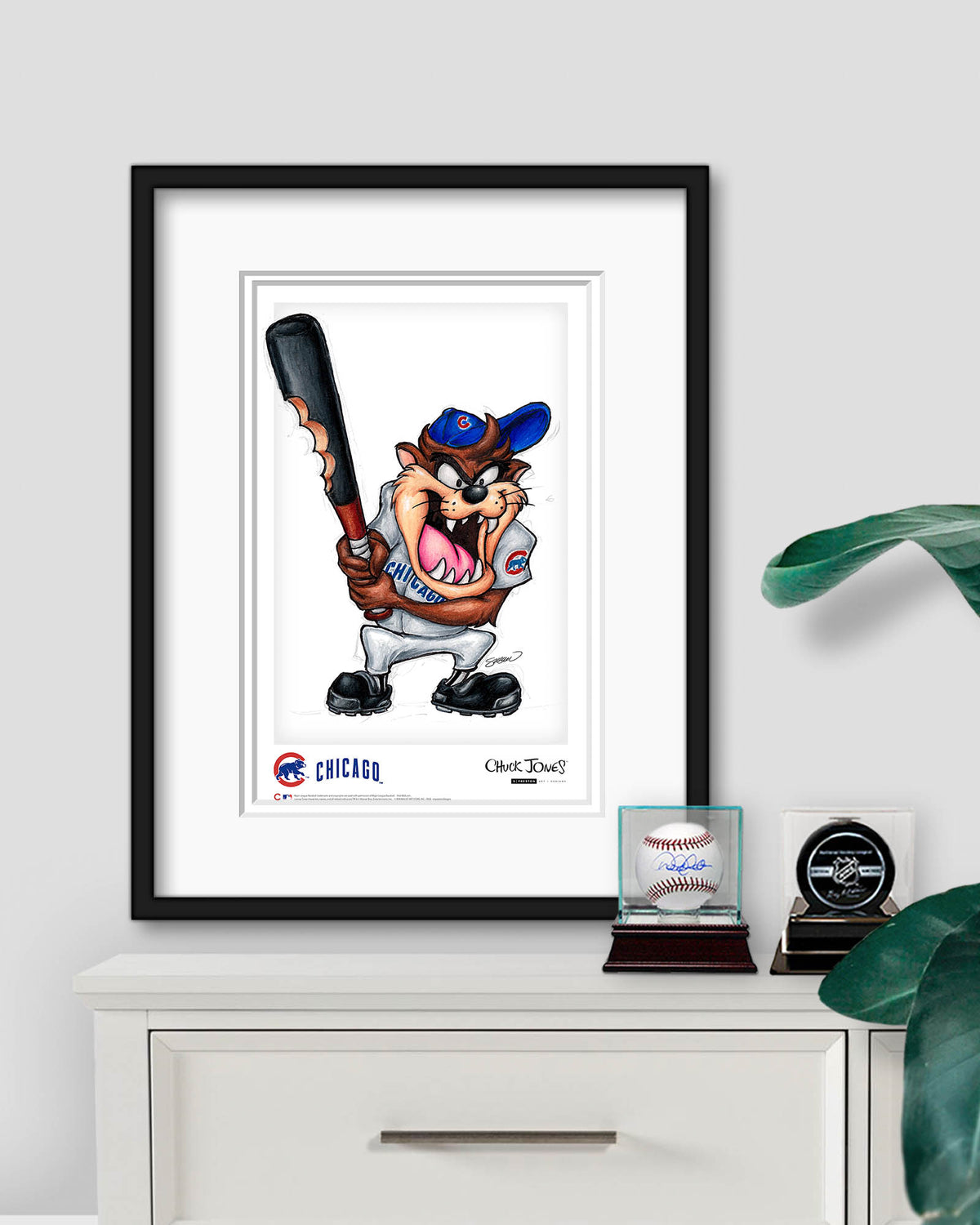 Taz On Deck x MLB Cubs Poster Print