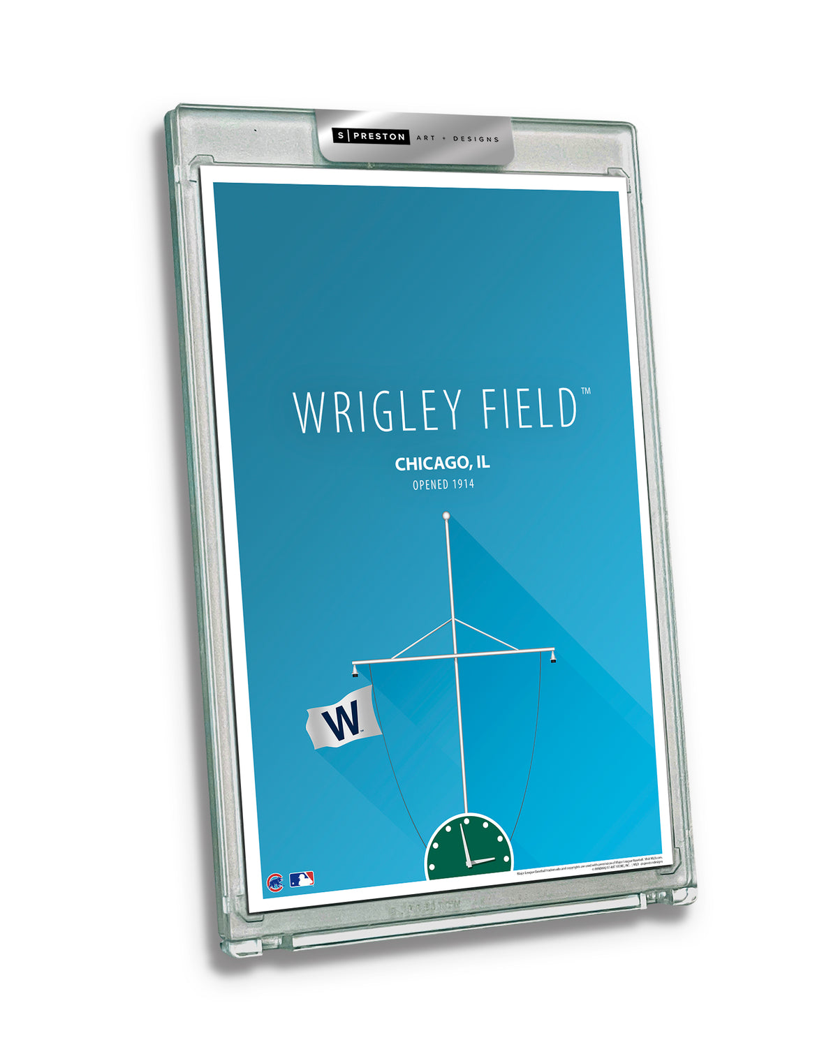 Minimalist Wrigley Field Limited Edition Art Card Slab