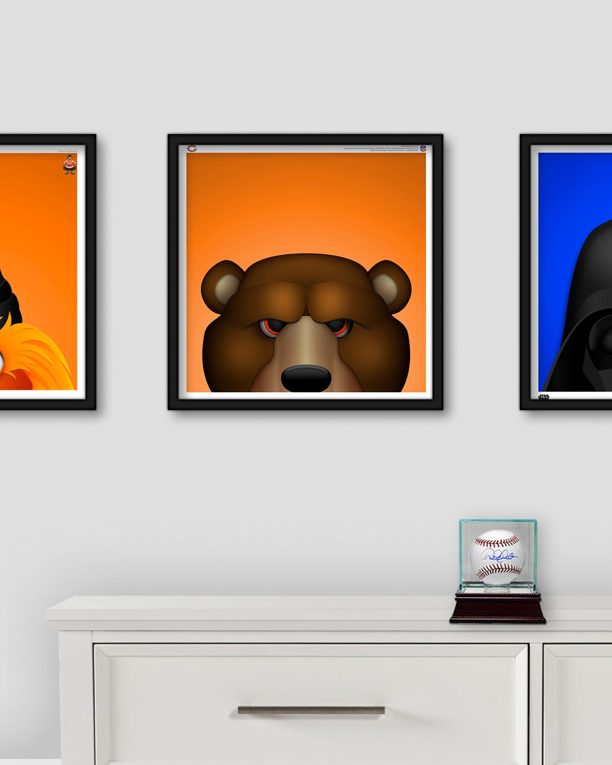 Minimalist Staley Da Bear Square Poster Print