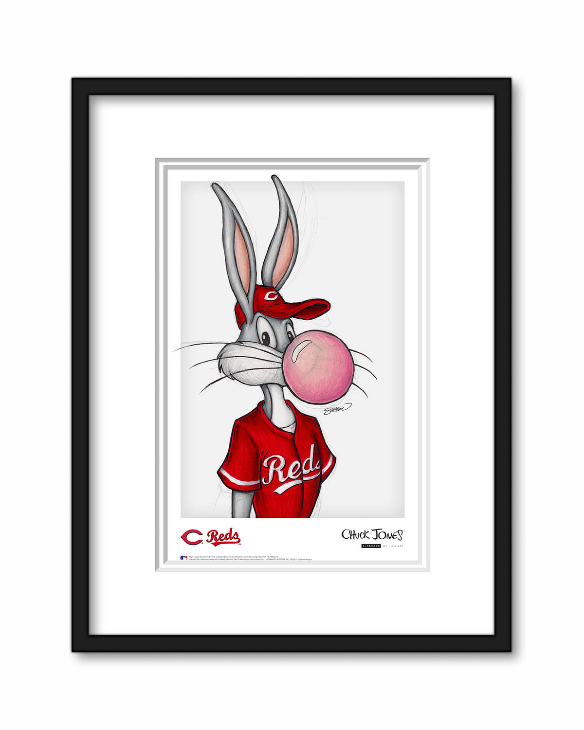 Bubblegum Bugs x MLB Reds Bugs Bunny Poster Print