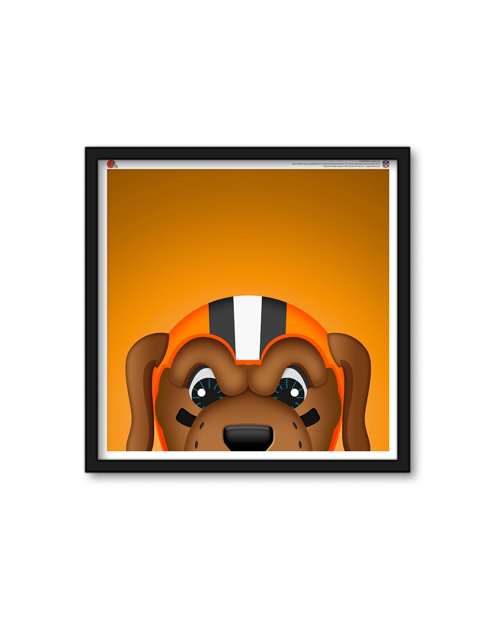 NFL Mascot Chomps The Cleveland Browns. NFL Cleveland Browns