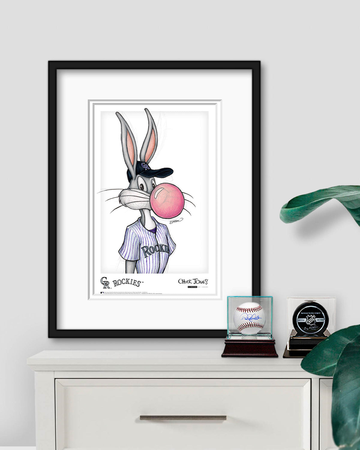Bubblegum Bugs x MLB Rockies Bugs Bunny Poster Print