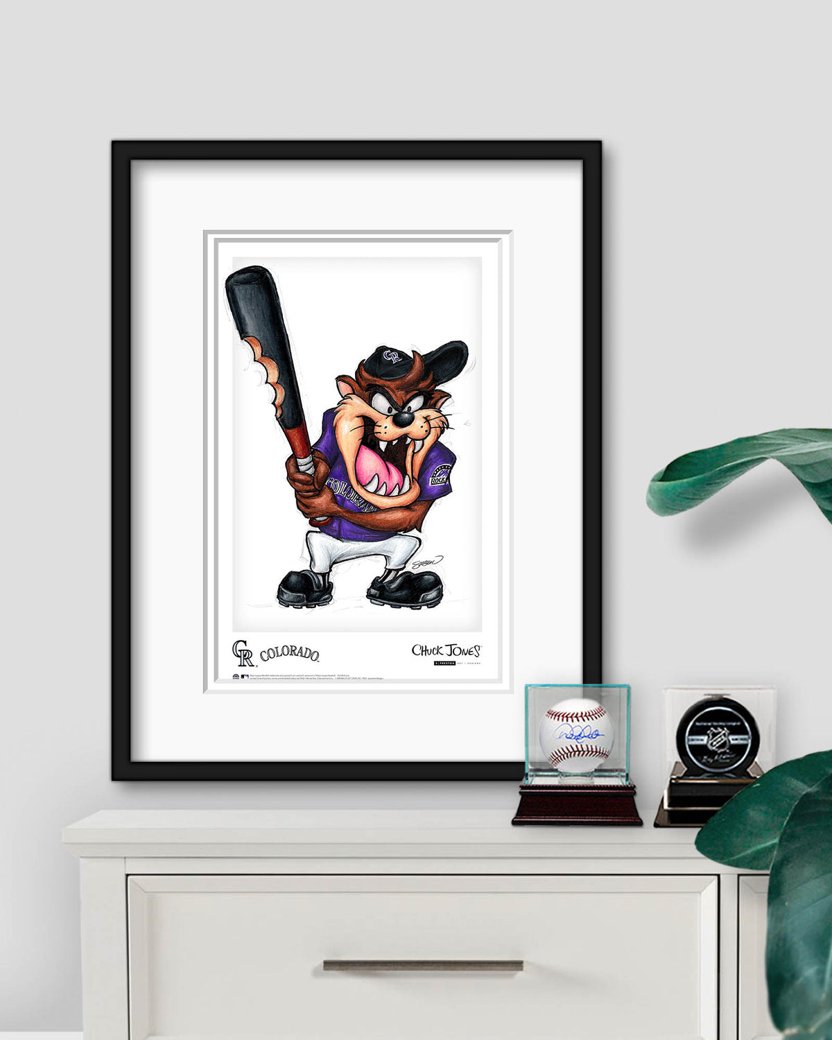 Taz on Deck x MLB Rockies Poster Print