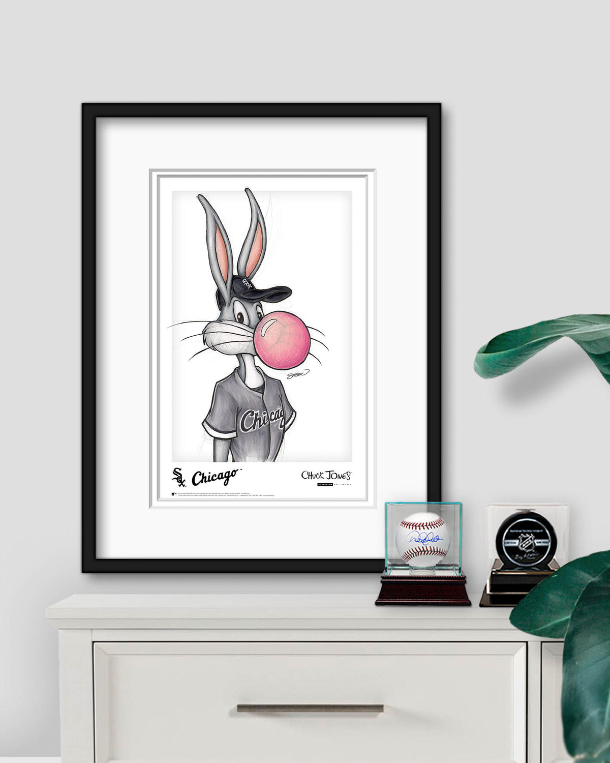 Bubblegum Bugs x MLB White Sox Bugs Bunny Poster Print