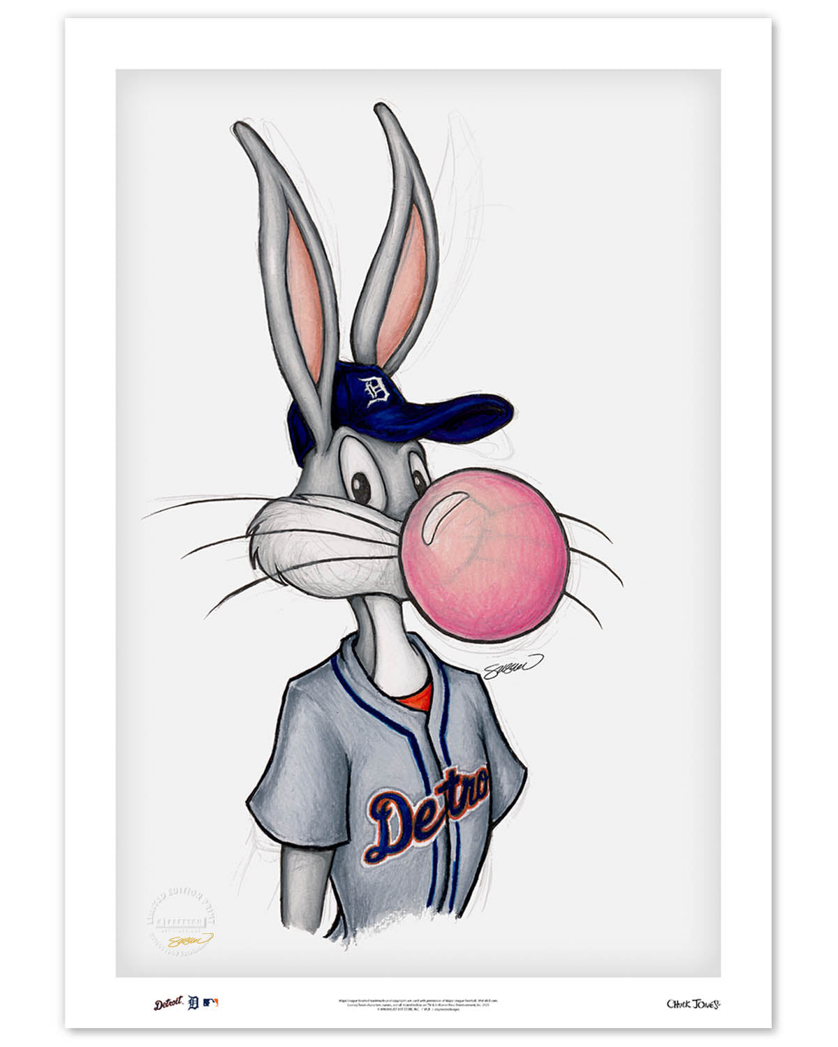 Bubblegum Bugs x MLB Tigers Limited Edition Fine Art Print