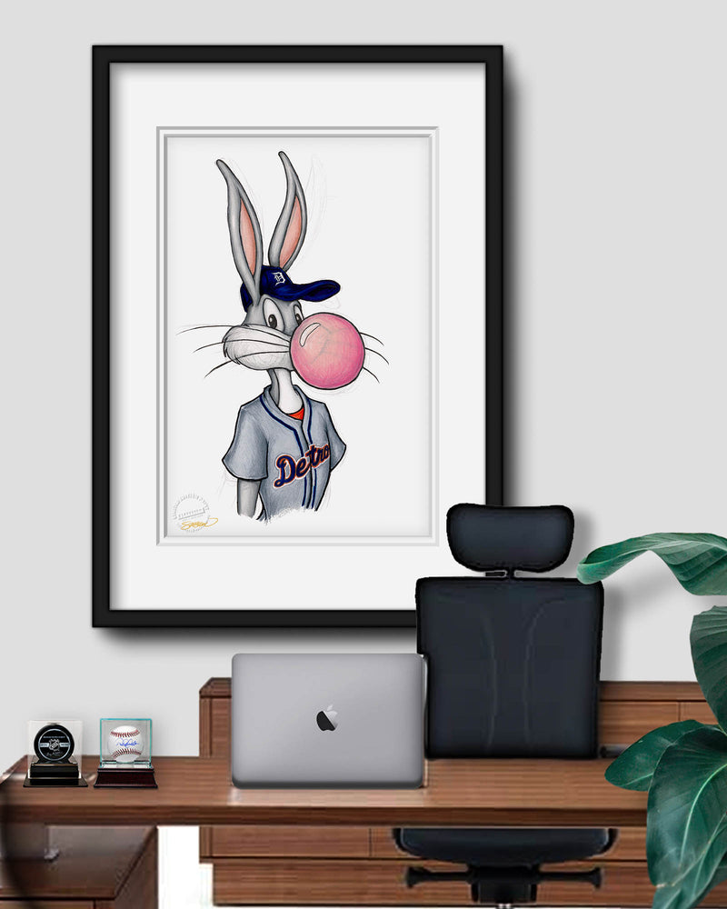 Bubblegum Bugs Bunny x MLB - Detroit Tigers by S. Preston Art Print – S.  Preston Art + Designs