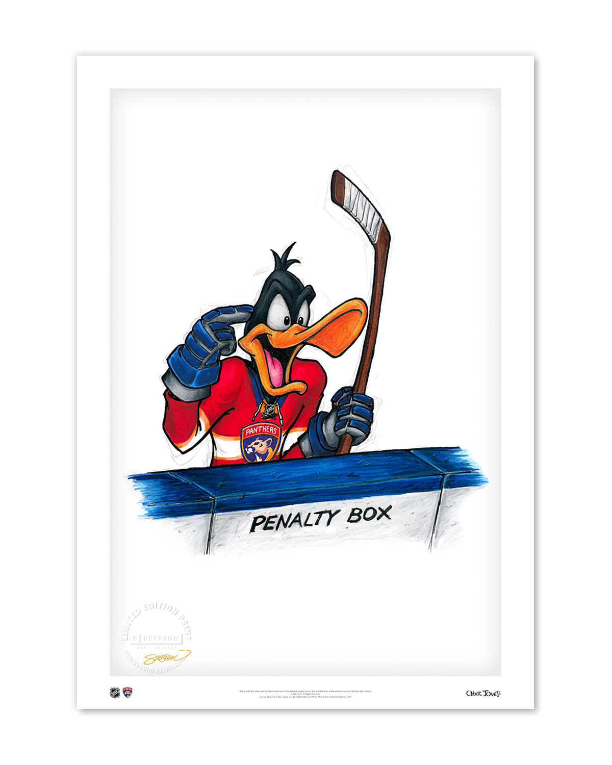 Duck Season Hockey Season x NHL Panthers Daffy Duck Limited Edition Fine Art Print