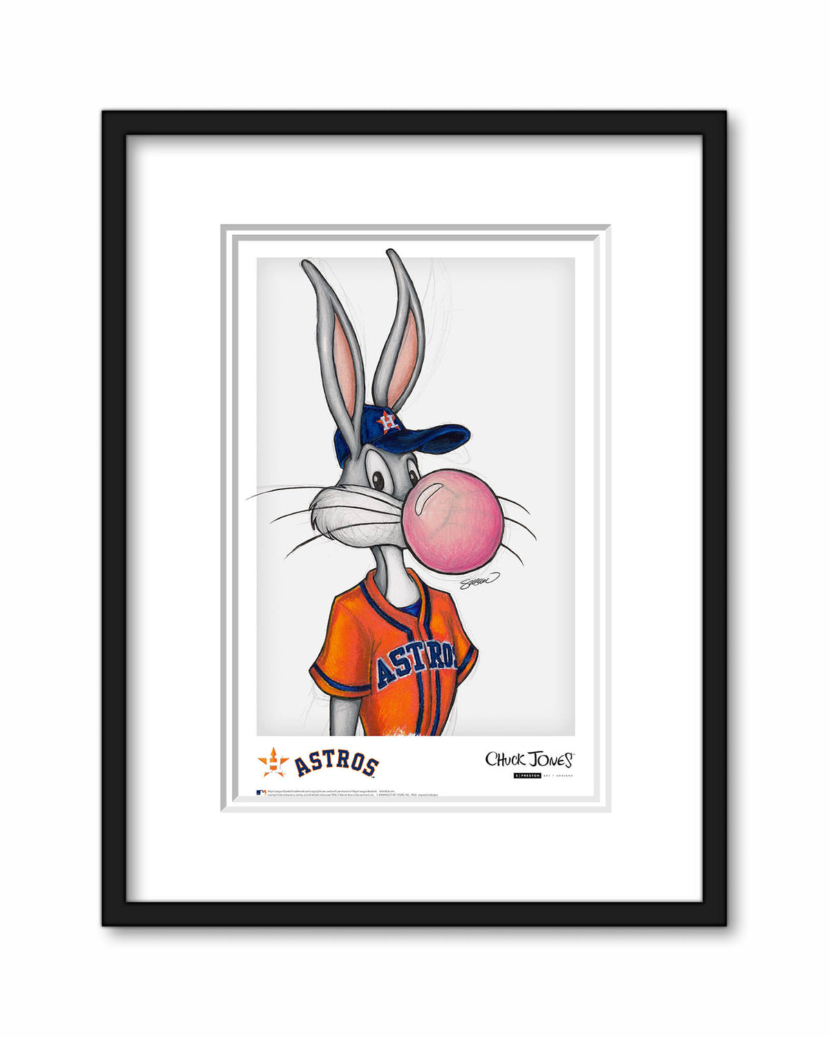 Bubblegum Bugs x MLB Astros Bugs Bunny Poster Print
