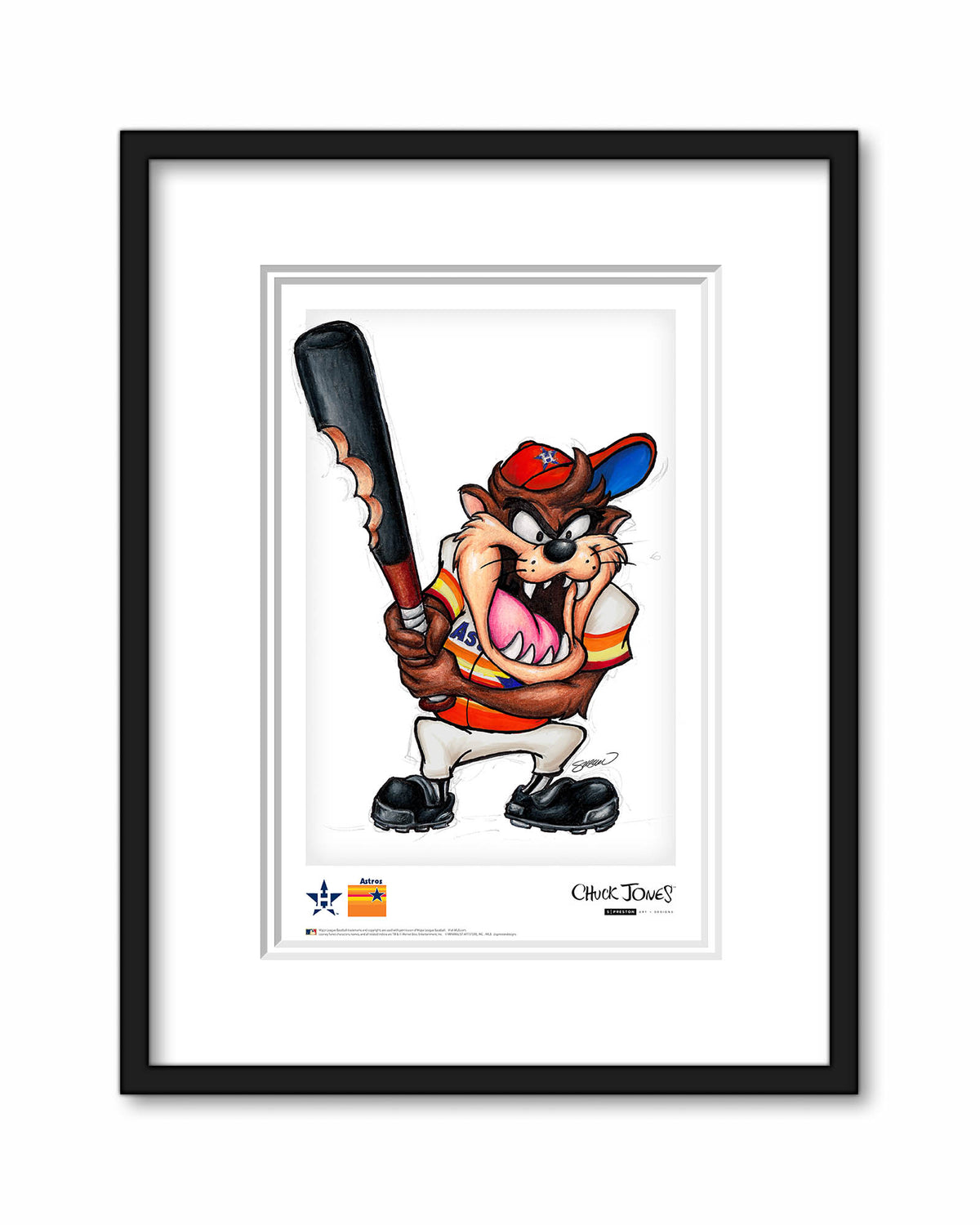Taz On Deck x MLB Astros Poster Print