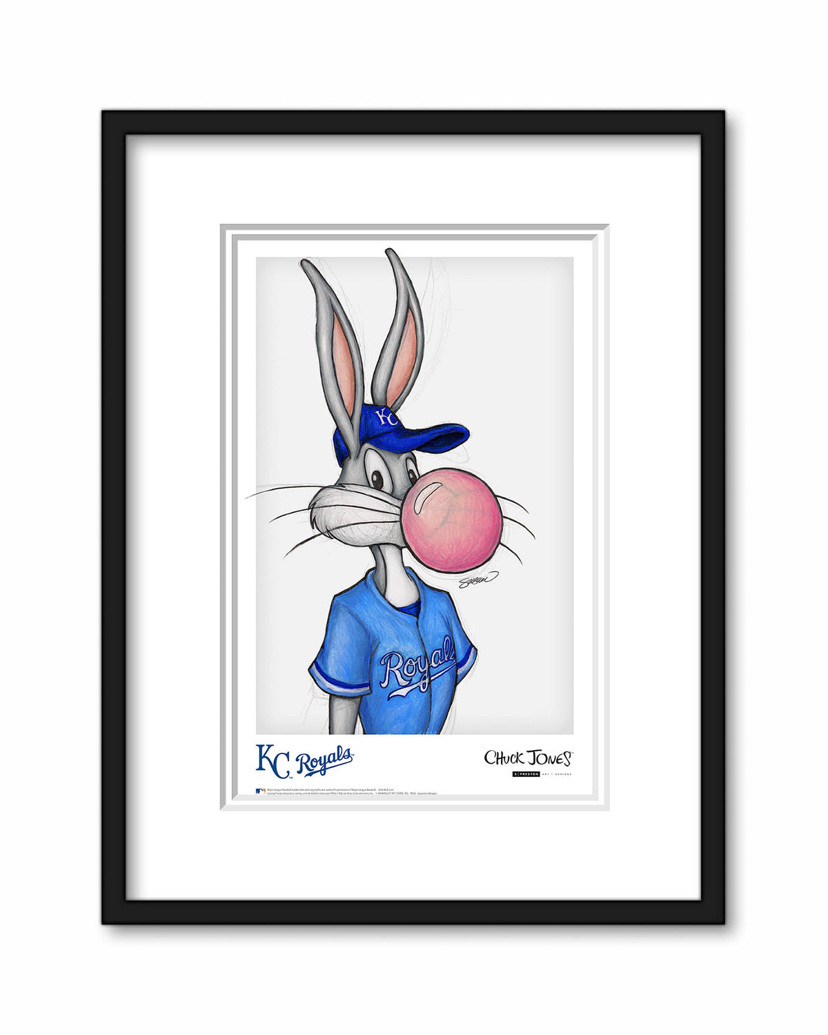 Bubblegum Bugs x MLB Royals Bugs Bunny Poster Print