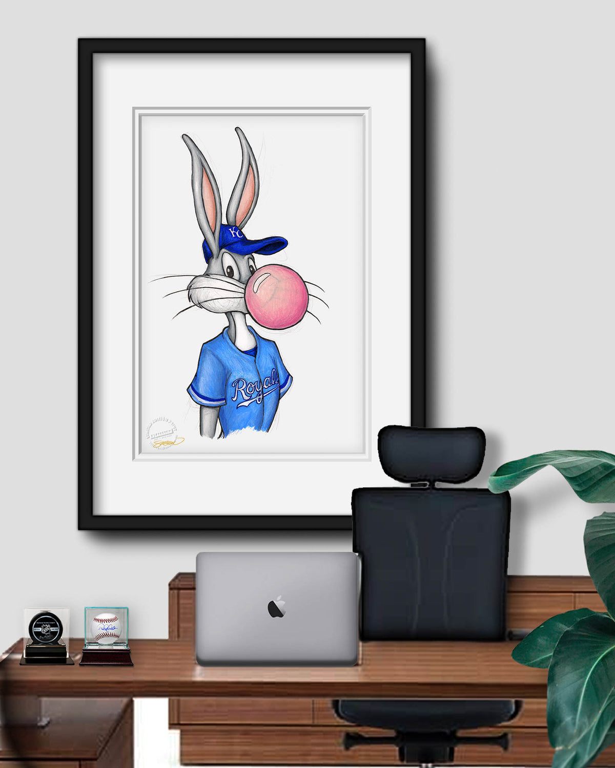 Bubblegum Bugs x MLB Royals Limited Edition Fine Art Print