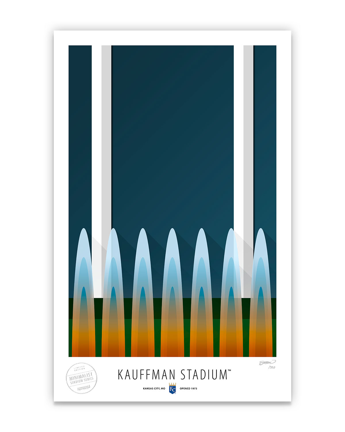 Minimalist Kauffman Stadium Art Print