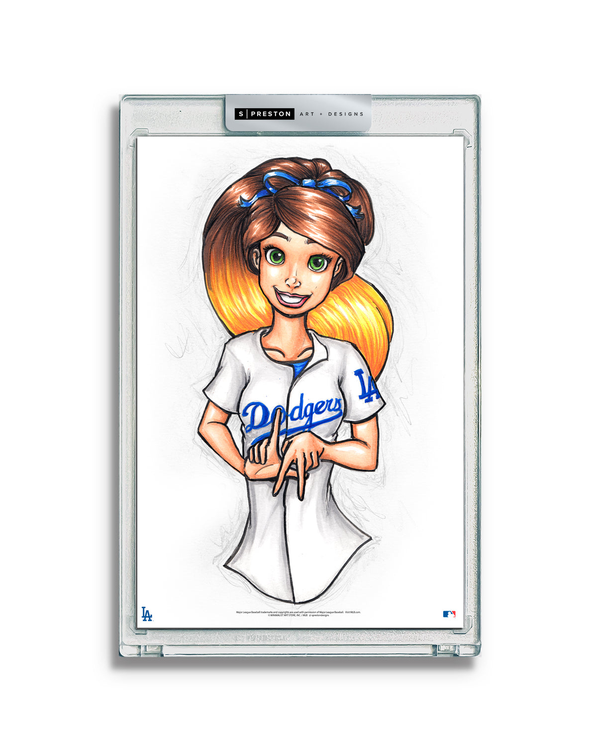 WinS® Dodgers Konni Mackenzie Limited Edition Art Card Slab – S
