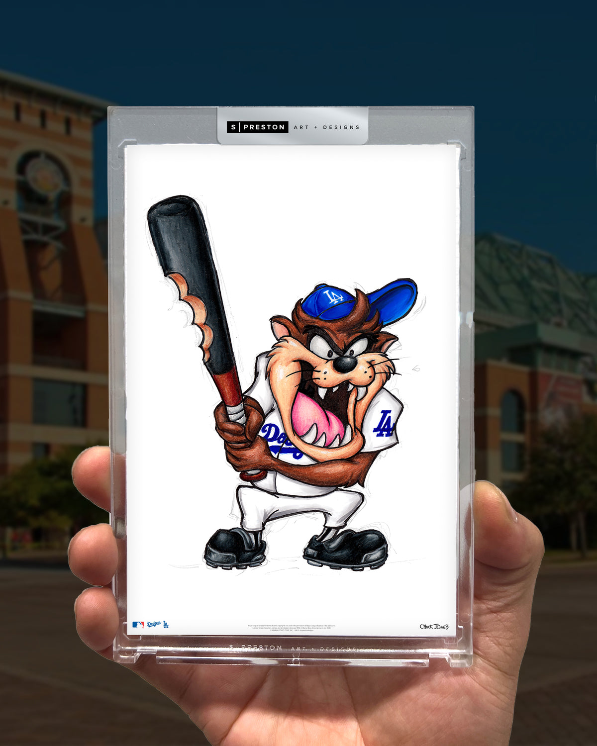 Taz On Deck x MLB Dodgers Limited Edition Art Card Slab