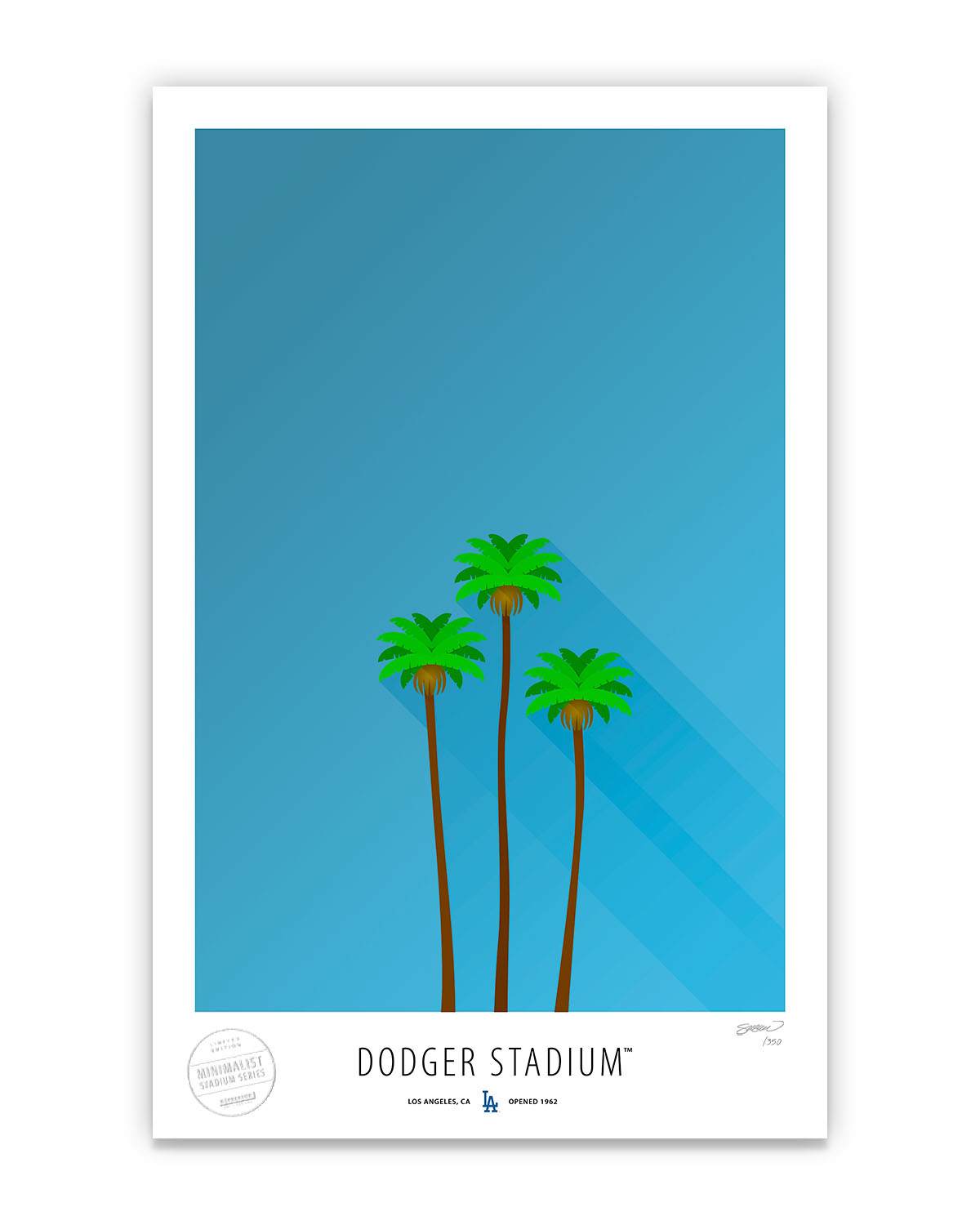 Minimalist Dodger Stadium (Three Sisters)