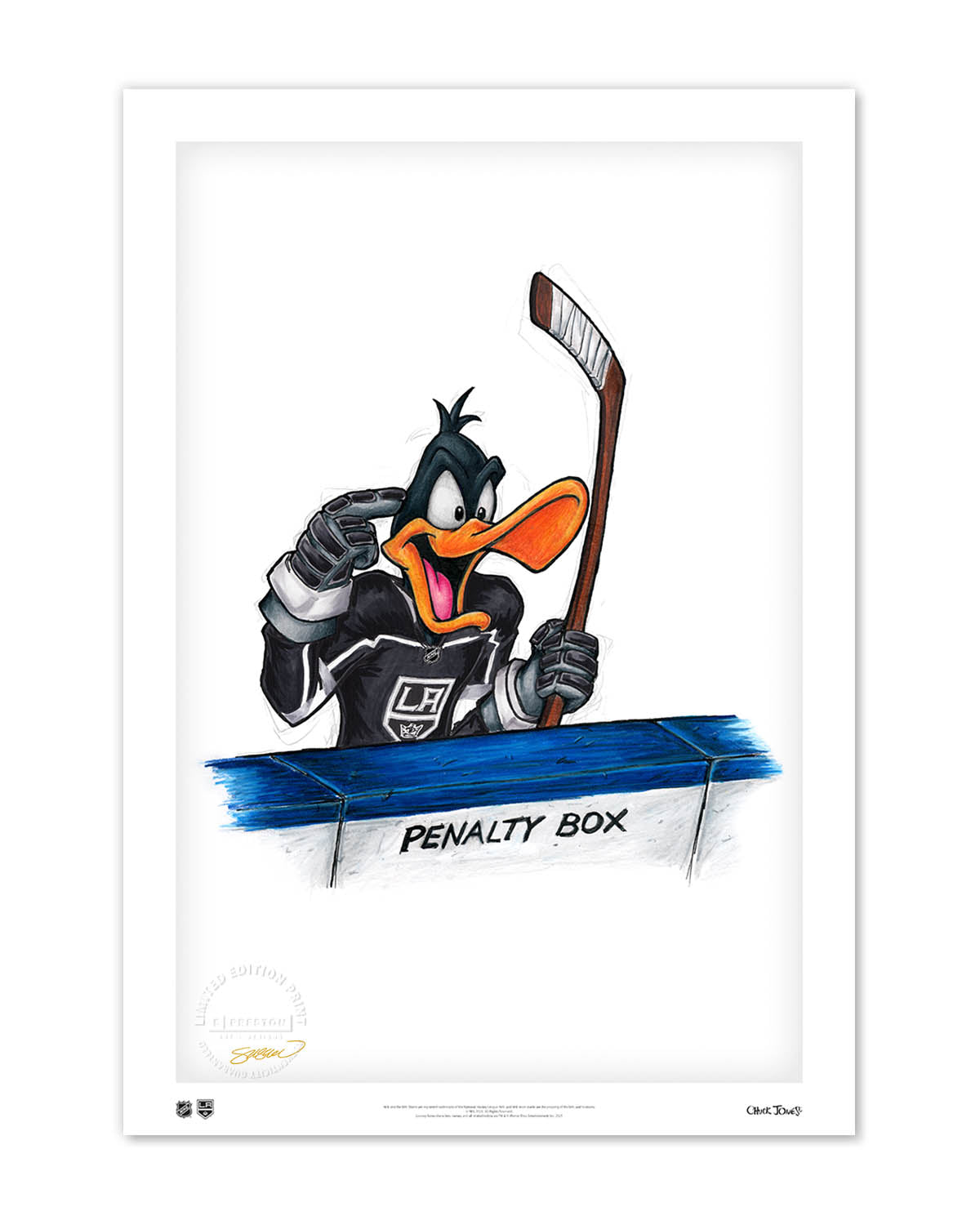 Duck Season Hockey Season x NHL Kings Daffy Duck Limited Edition Fine Art Print