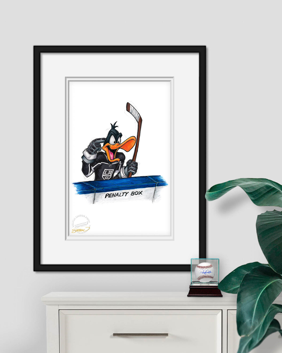 Duck Season Hockey Season x NHL Kings Daffy Duck Limited Edition Fine Art Print