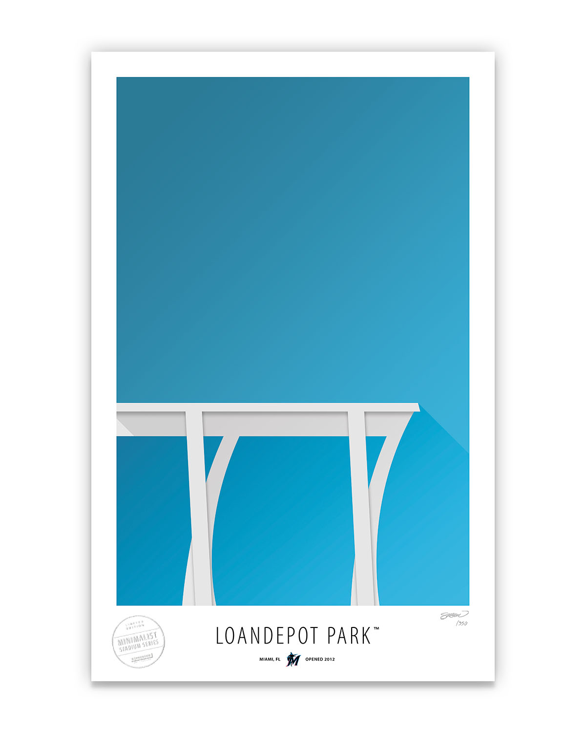 Minimalist loanDepot Park (Roof Track)