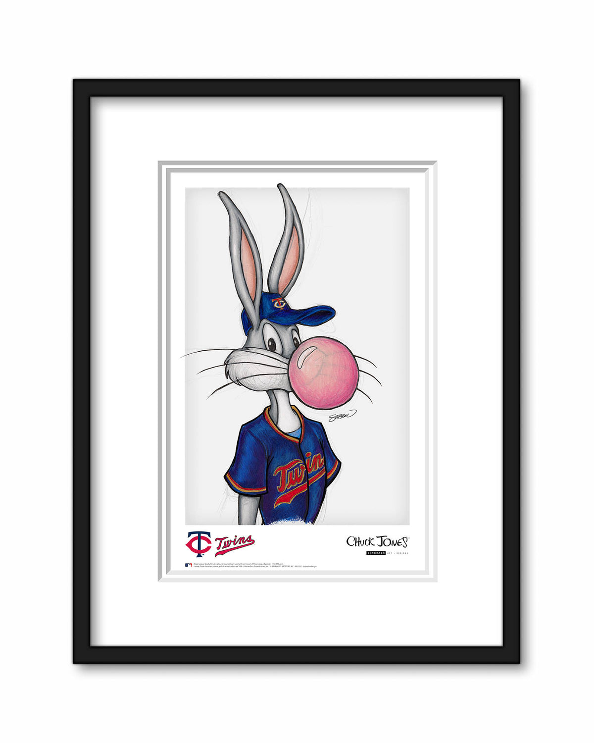 Bubblegum Bugs x MLB Twins Bugs Bunny Poster Print