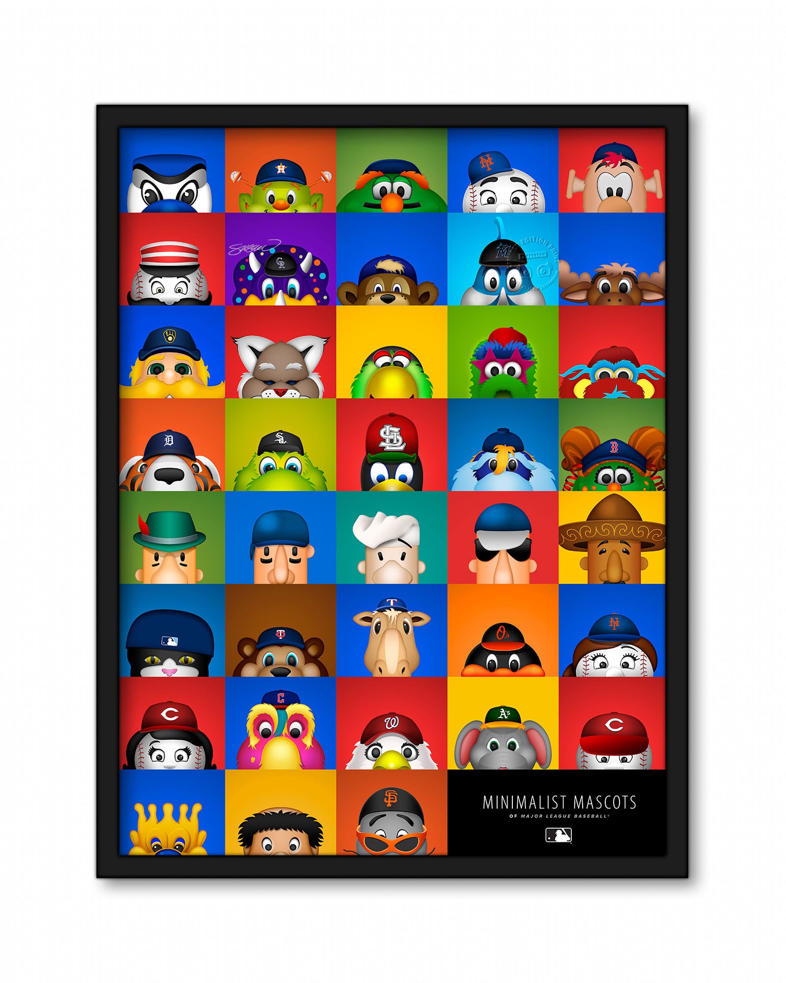 MLB - Mascot factory Art Signed by S. Preston