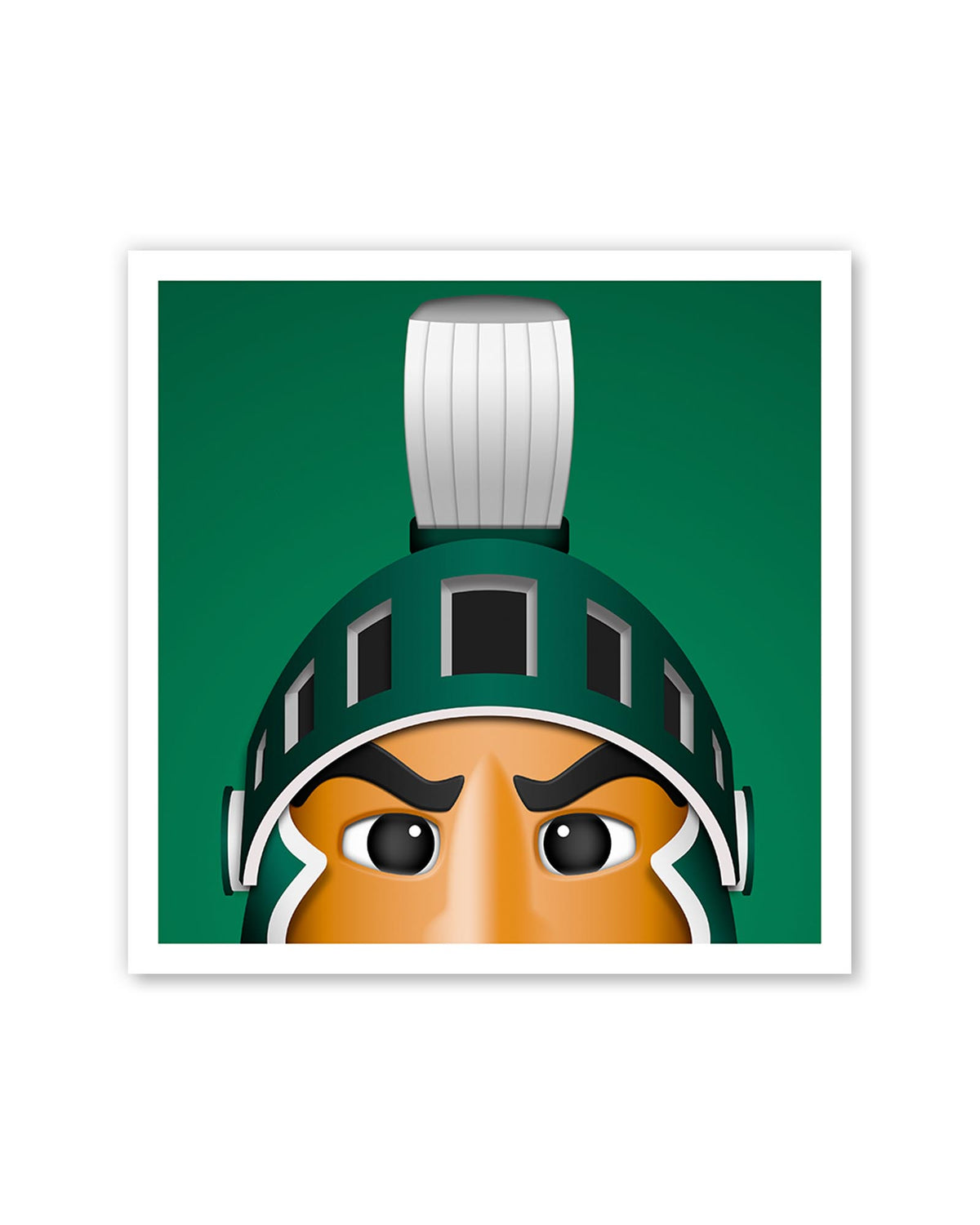 Minimalist Sparty Square Poster Print