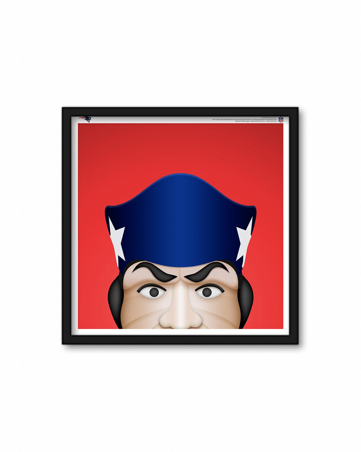 Minimalist Pat Patriot Square Poster Print New England Patriots Mascot S.  Preston – S. Preston Art + Designs