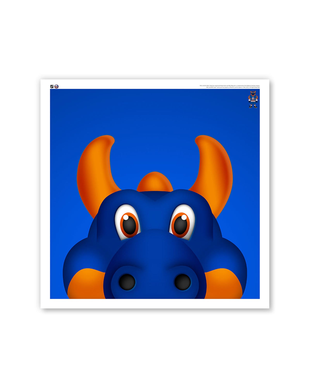 Minimalist Sparky the Dragon Square Poster Print