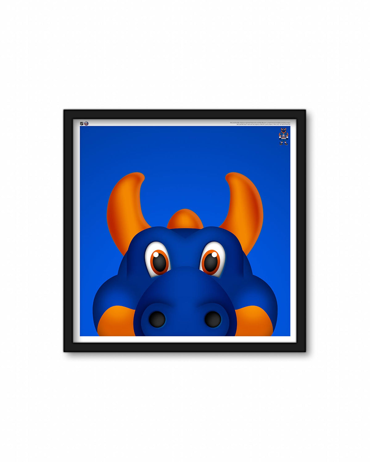 Minimalist Sparky the Dragon Square Poster Print