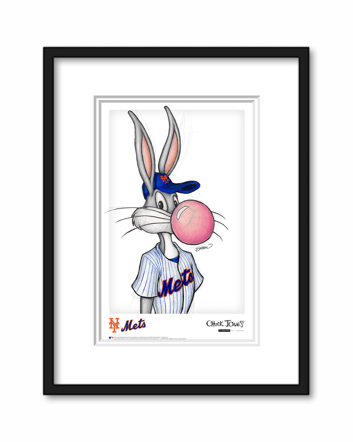 Bubblegum Bugs x MLB Mets Bugs Bunny Poster Print
