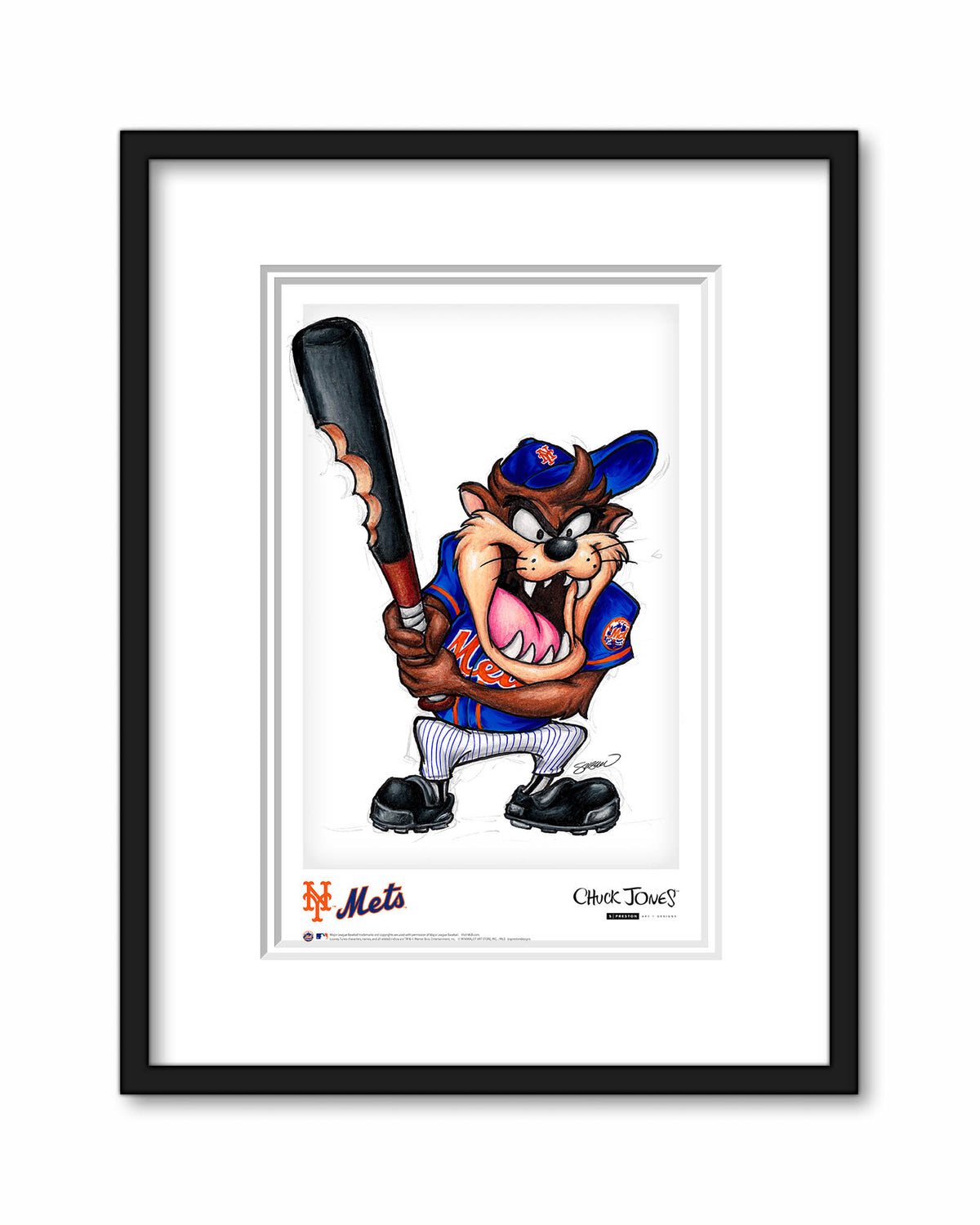 Taz On Deck x MLB Mets Poster Print