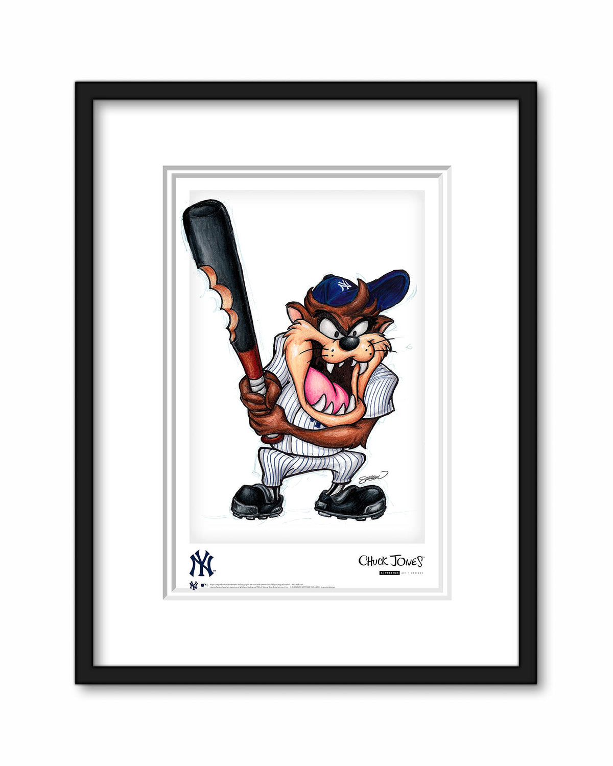 Taz On Deck x MLB Yankees Poster Print