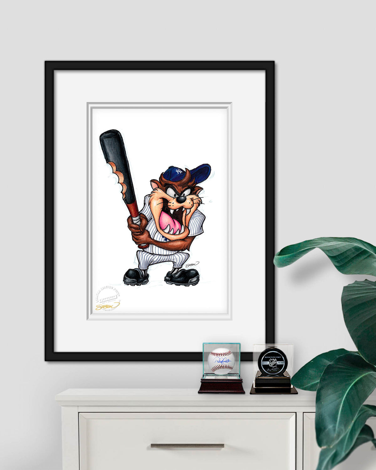 Tasmanian Devil x MLB - New York Yankees by S. Preston Art Print – S.  Preston Art + Designs
