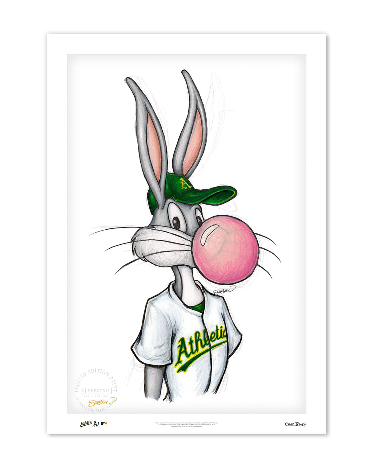 Bubblegum Bugs x MLB Oakland Athletics Limited Edition Fine Art Print