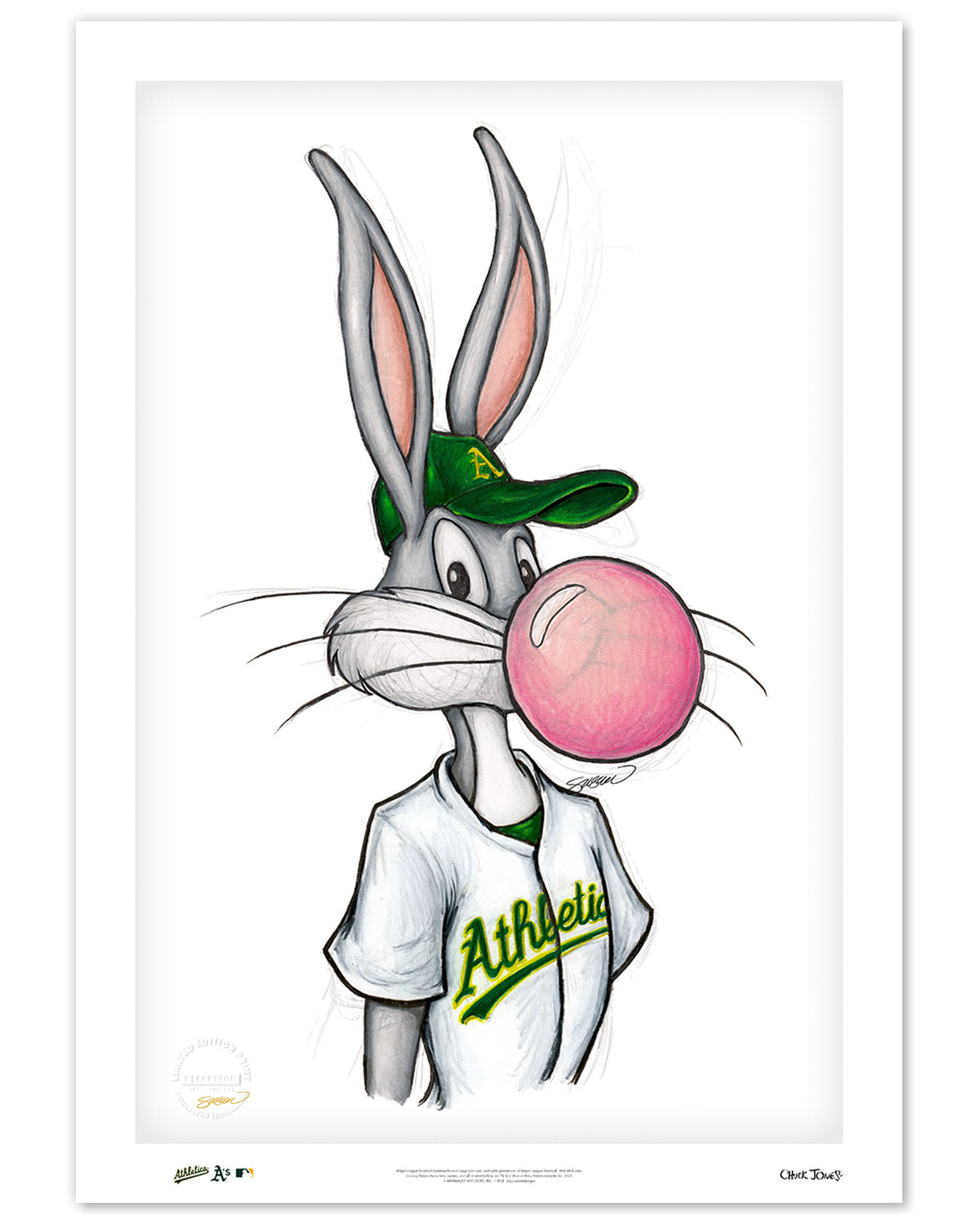 Oakland Athletics Looney Tunes Bugs Bunny Gold Baseball Jersey -   Worldwide Shipping