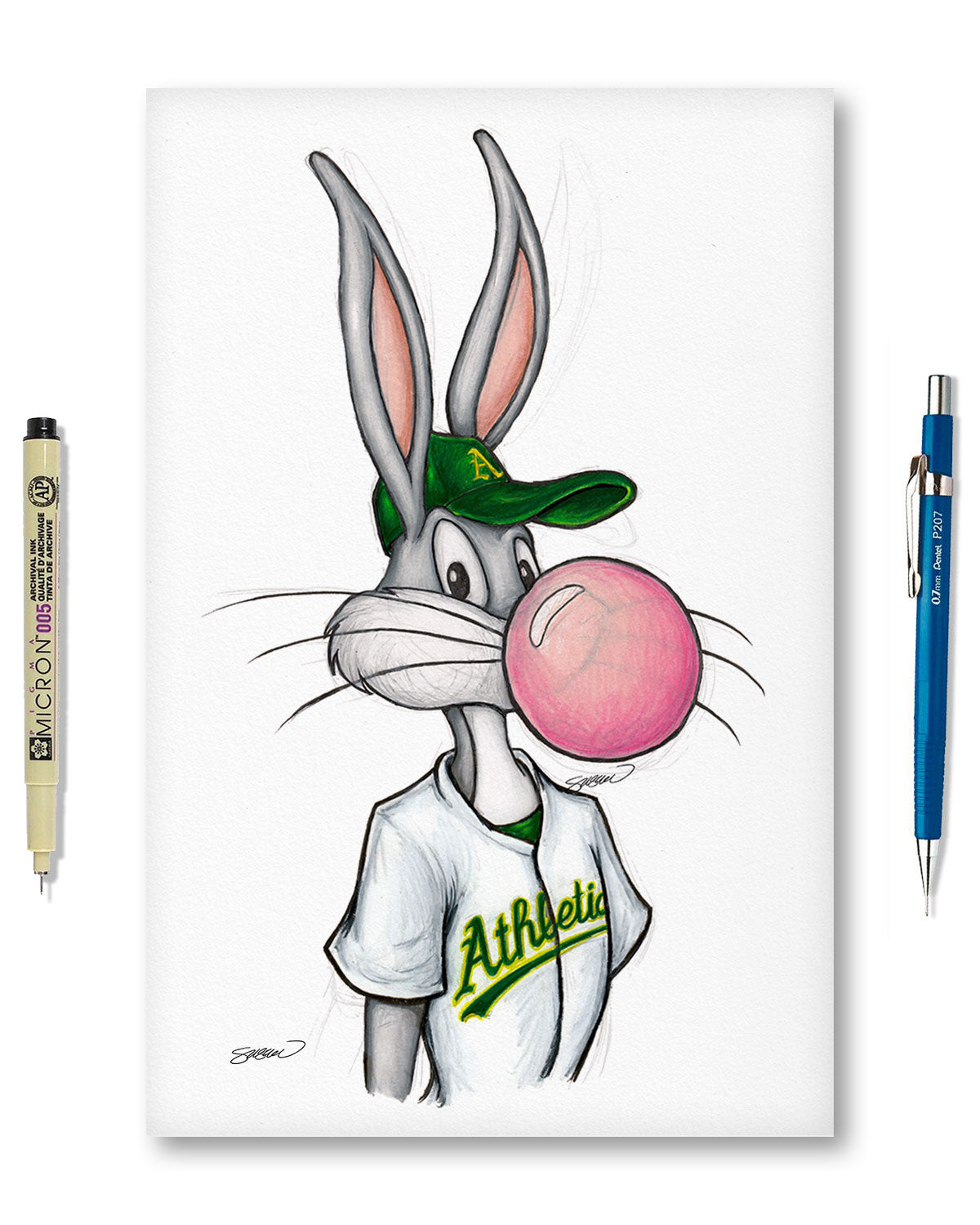 Bubblegum Bugs x MLB Dodgers Limited Edition Fine Art Print