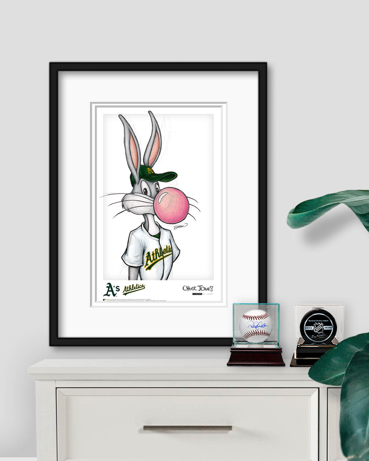 Bubblegum Bugs x MLB Oakland Athletics Bugs Bunny Poster Print