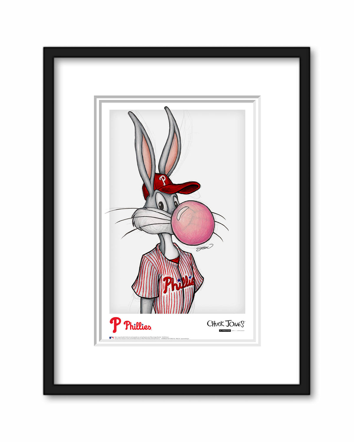 Bubblegum Bugs x MLB Bugs Bunny Phillies Poster Print
