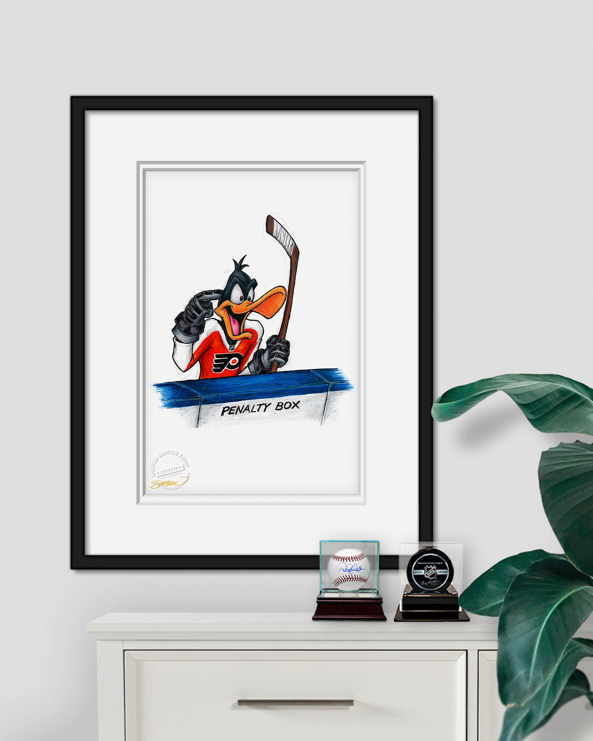Duck Season Hockey Season x NHL Flyers Daffy Duck Limited Edition Fine Art Print