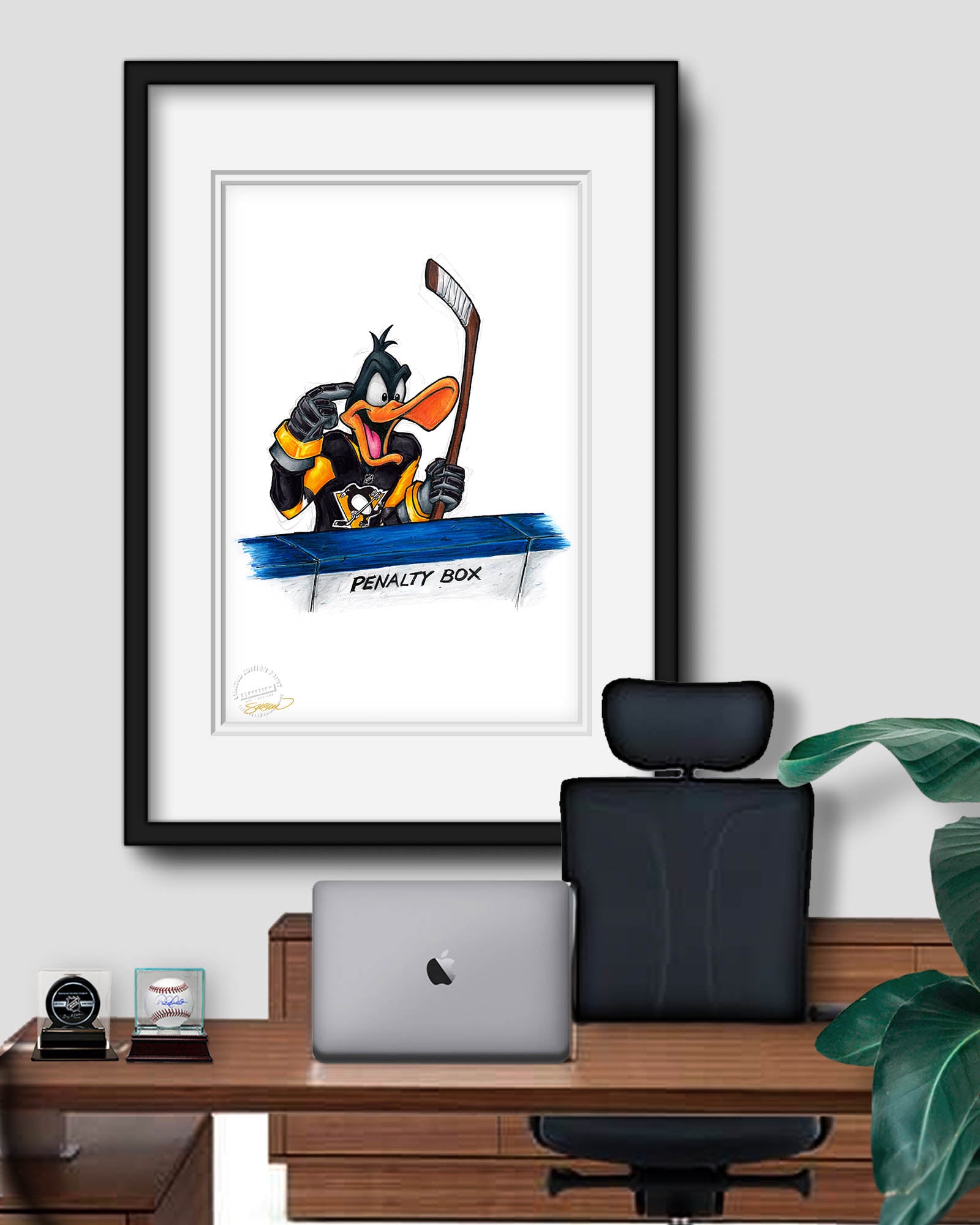 Duck Season Hockey Season x NHL Penguins Daffy Duck Limited Edition Fine  Art Print