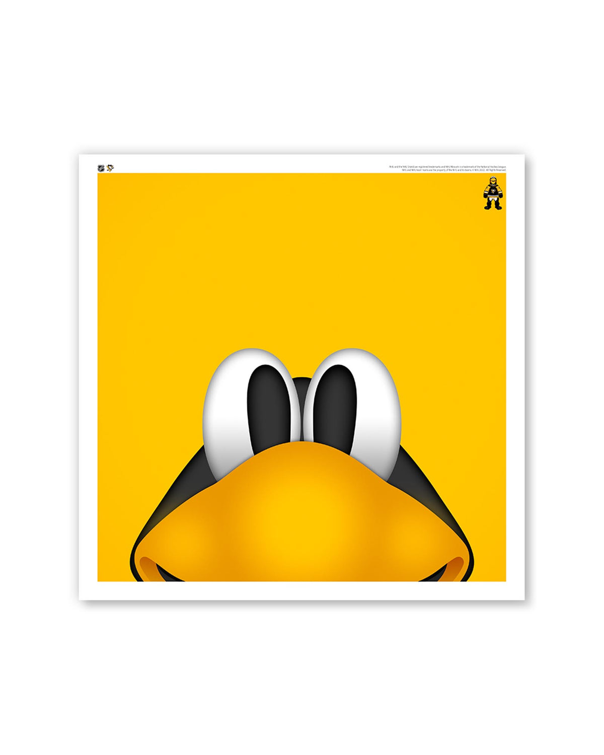 Minimalist Iceburgh Square Poster Print Pittsburgh Penguins Mascot S.  Preston – S. Preston Art + Designs